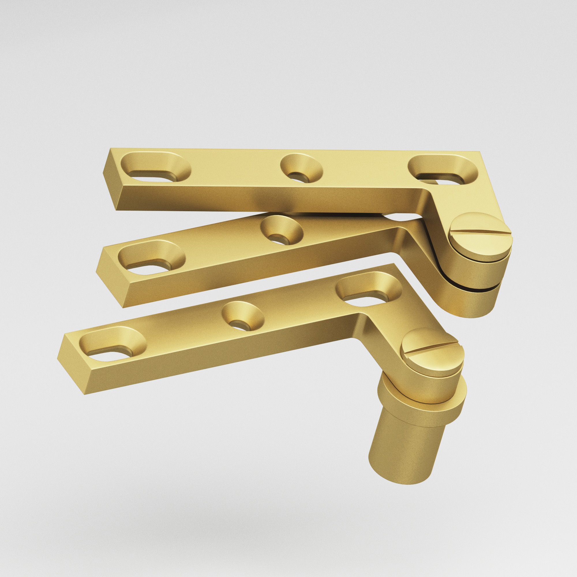 Colonial Bronze 6B Series Pivot Hinge 7 in Matte Satin Brass (M4)