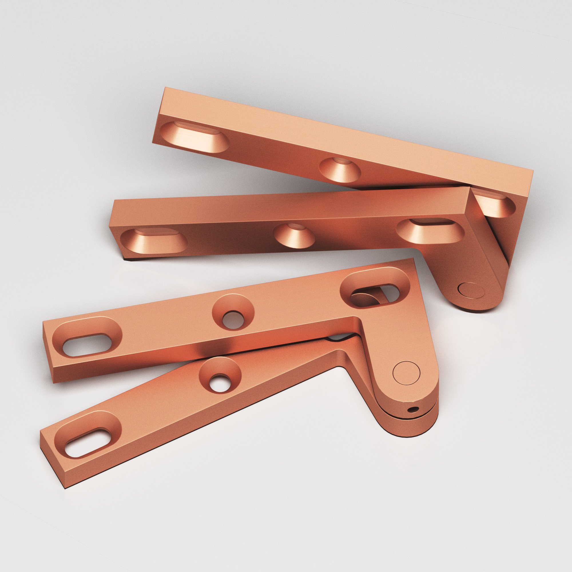 Colonial Bronze 6FH Series Pivot Hinge 15 in Matte Satin Copper (MSCU).