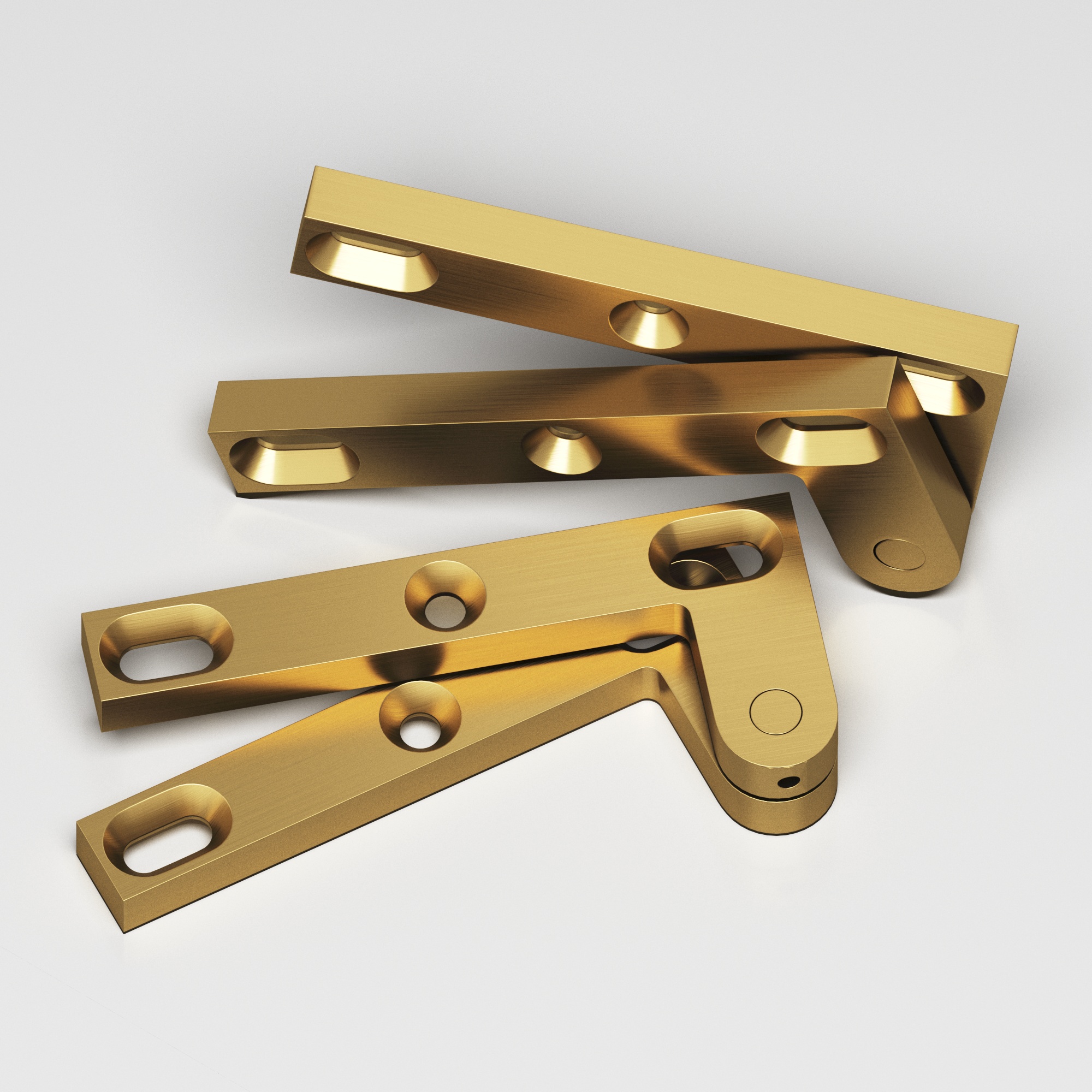 Colonial Bronze 6FH Series Pivot Hinge 4 in Unlacquered Satin Brass (4A)