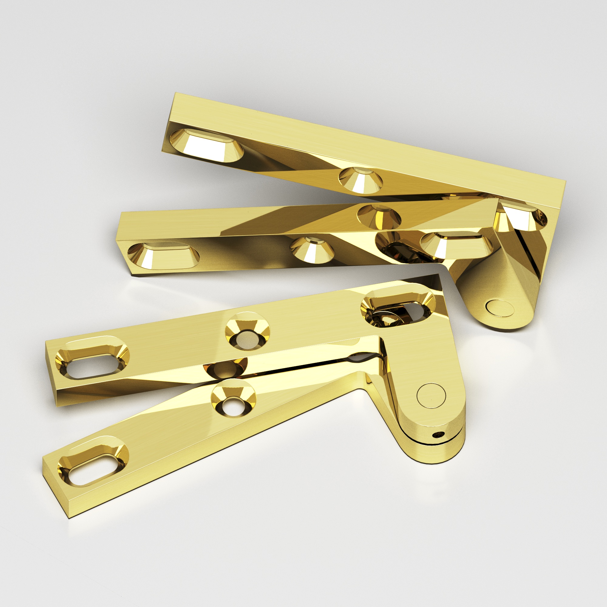 Colonial Bronze 6FH Series Pivot Hinge 2 in Unlacquered Polished Brass (3A)