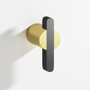 Colonial Bronze Series 1330 1331 8a in Matte Satin Brass with Matte Satin Black (M4XM19)
