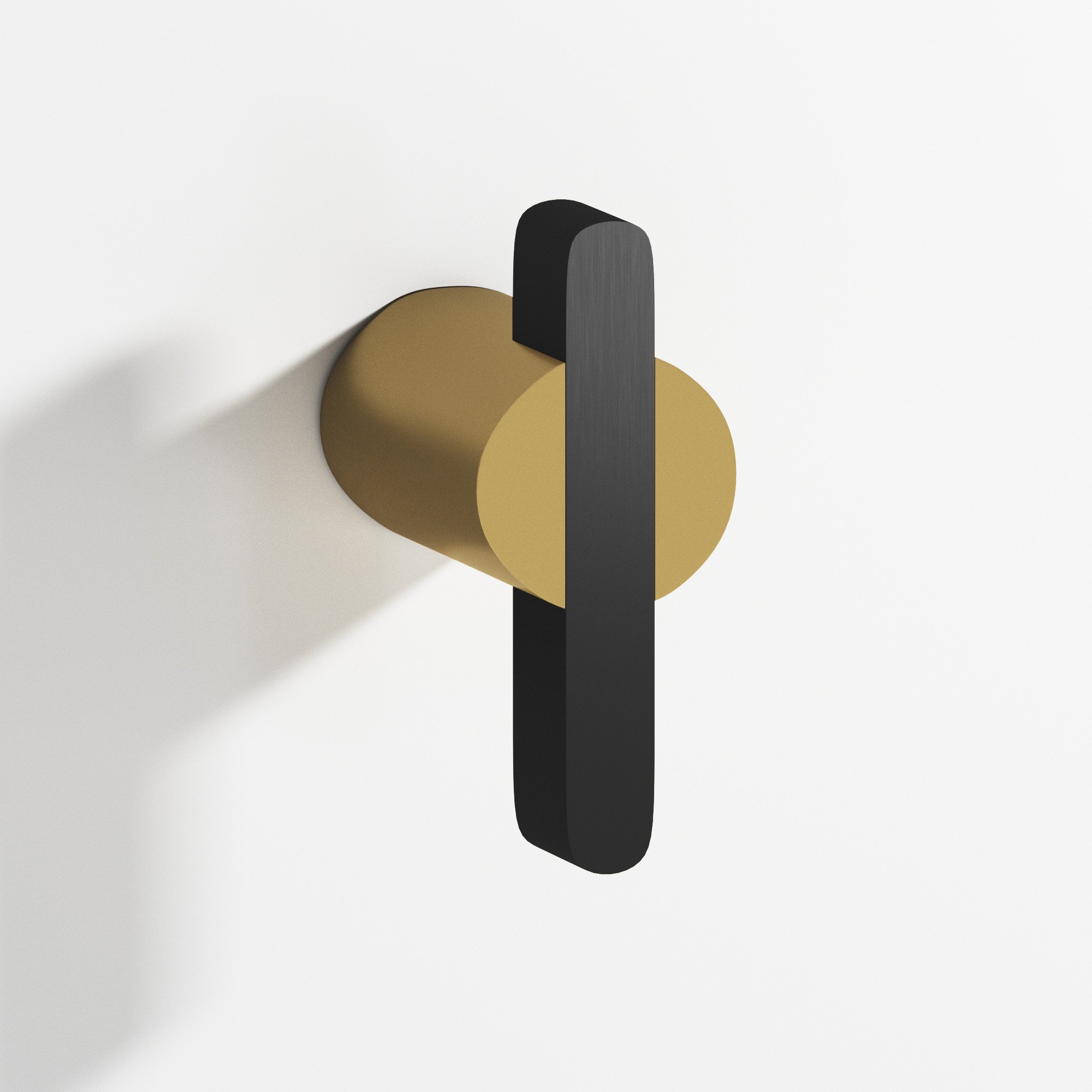 Colonial Bronze Series 1330 1331 3a in Satin Brass with Matte Satin Black (4XM19)