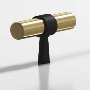 Colonial Bronze 1301 Series 23a in Matte Satin Black with Antique Brass (M19X5)