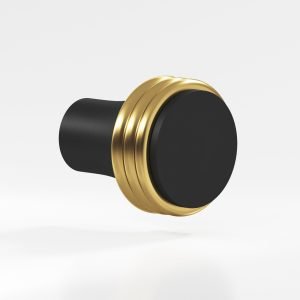 Colonial Bronze Series 376 377 43a in Matte Satin Black with Satin Brass (M19X4)