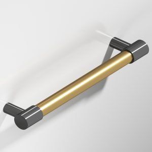 Colonial Bronze 1345 1346 1347 Series 48a in Graphite with Satin Brass (GRAX4)