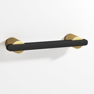 Colonial Bronze Series 1335 4a in Satin Brass with Matte Satin Black (4xM19)