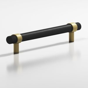 Colonial Bronze 1307 1308 1309 1310 Series 8a in Matte Antique Brass with Matte Satin Black (M5XM19)