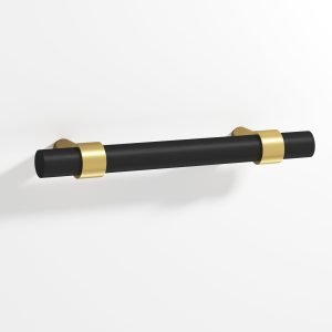 Colonial Bronze 1307 1308 1309 1310 Series 3a in Satin Brass with Matte Satin Black (4XM19)