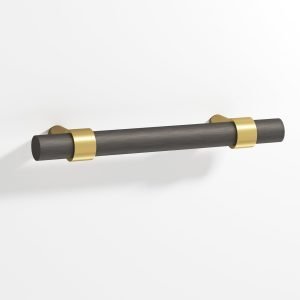 Colonial Bronze 1307 1308 1309 1310 Series 3a in Satin Brass with Matte Graphite (4XMGRA)