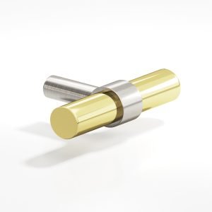 Colonial Bronze Series 1501 41a in Satin Nickel with Polished Brass (15X3)