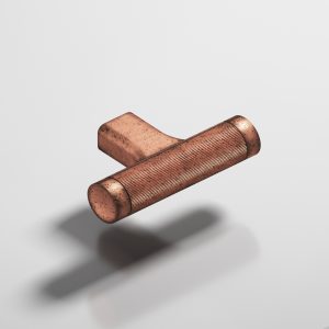 Colonial Bronze 1340 Micro Coined T Pull in Distressed Antique Copper (D11)