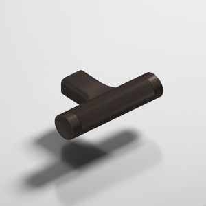 Colonial Bronze 1340 Micro Coined T Pull in Matte Dark Statuary Bronze (M20A)