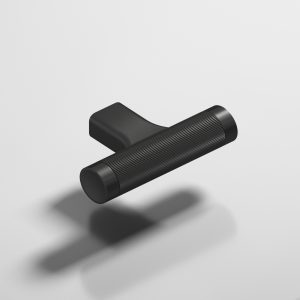 Colonial Bronze 1340 Micro Coined T Pull in Matte Satin Black (M19)