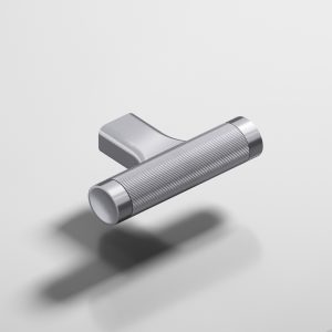 Colonial Bronze 1340 Micro Coined T Pull in Matte Satin Chrome (M26D)