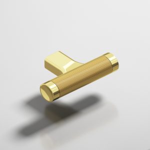 Colonial Bronze 1340 Micro Coined T Pull in Polished Brass (3)