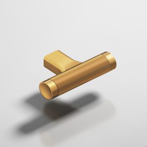 Colonial Bronze 1340 Micro Coined T Pull in Weathered Brass (WB)
